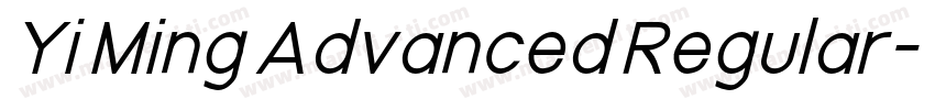 Yi Ming Advanced Regular字体转换